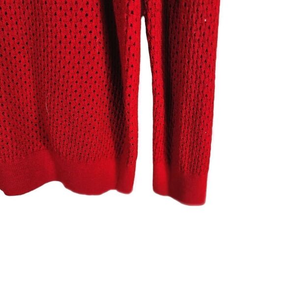 INC International Concepts Women's Long Sleeve Red Knit Sweater  size medium - Picture 3 of 7
